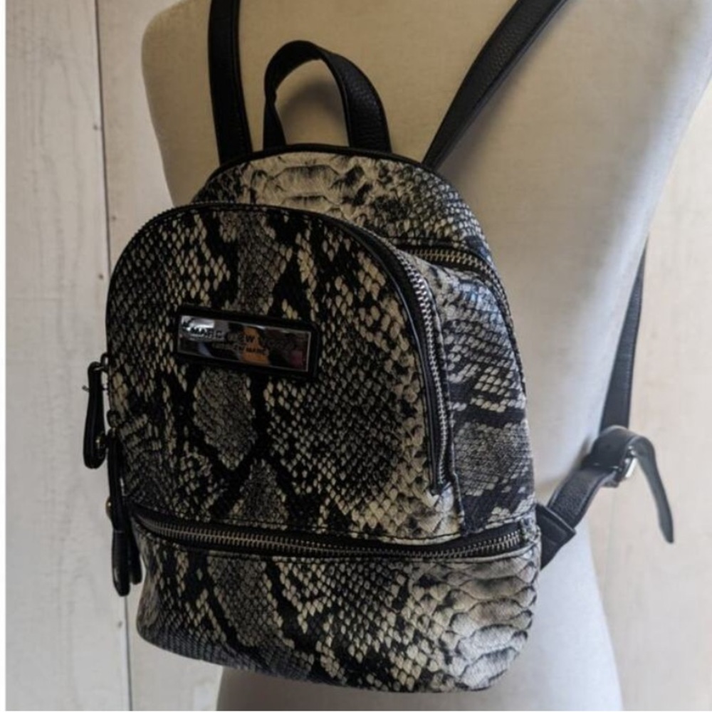 Marc New York Snake Print Leather Backpack